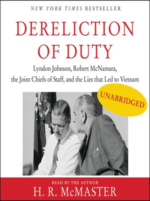 cover image of Dereliction of Duty